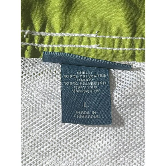 Breakwater Mens Size Large Hawaiian Swim Trunks‎ Green White Floral Beach Board - Picture 3 of 10